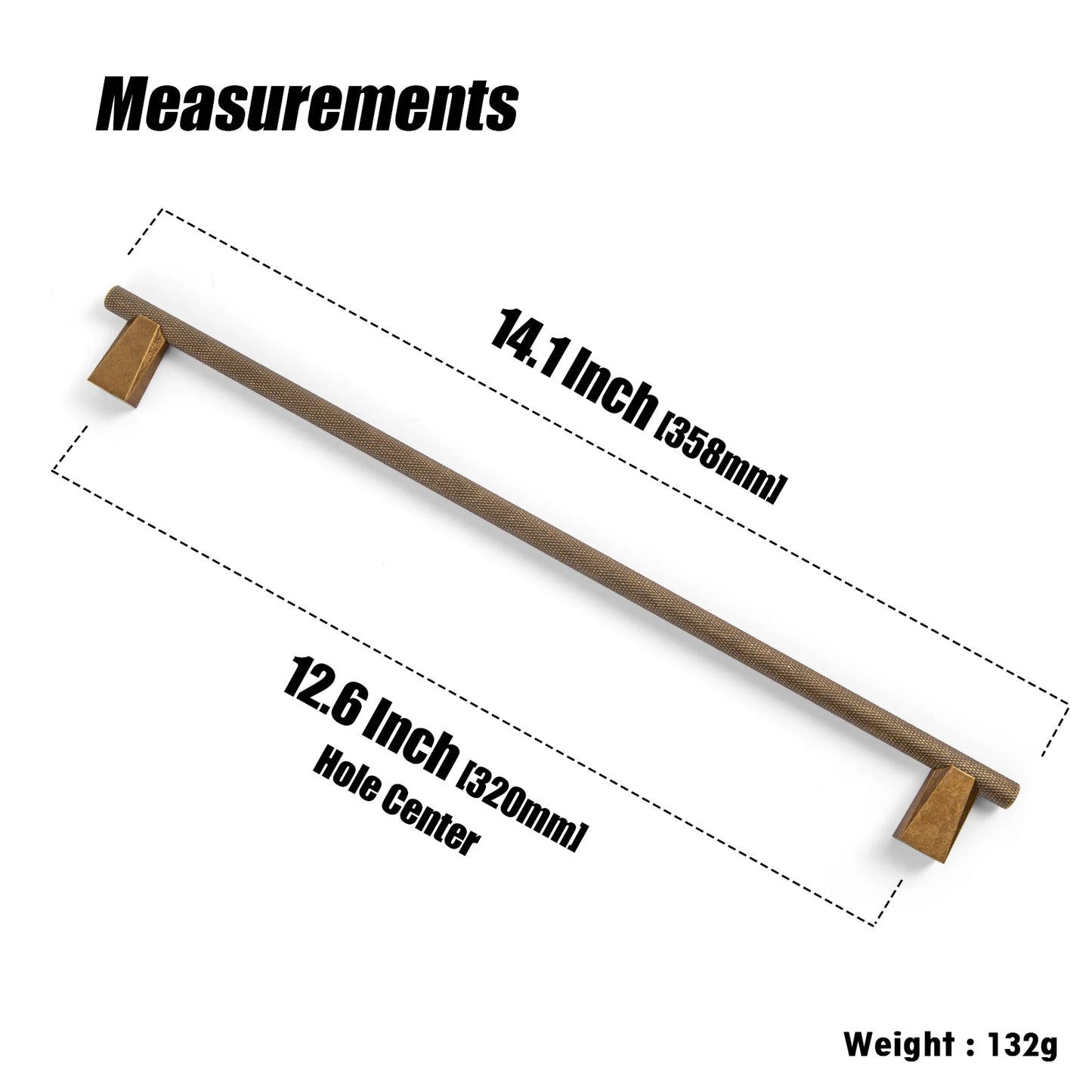 The Heritage Cabinet Bar Pull (5") — Brushed Brass