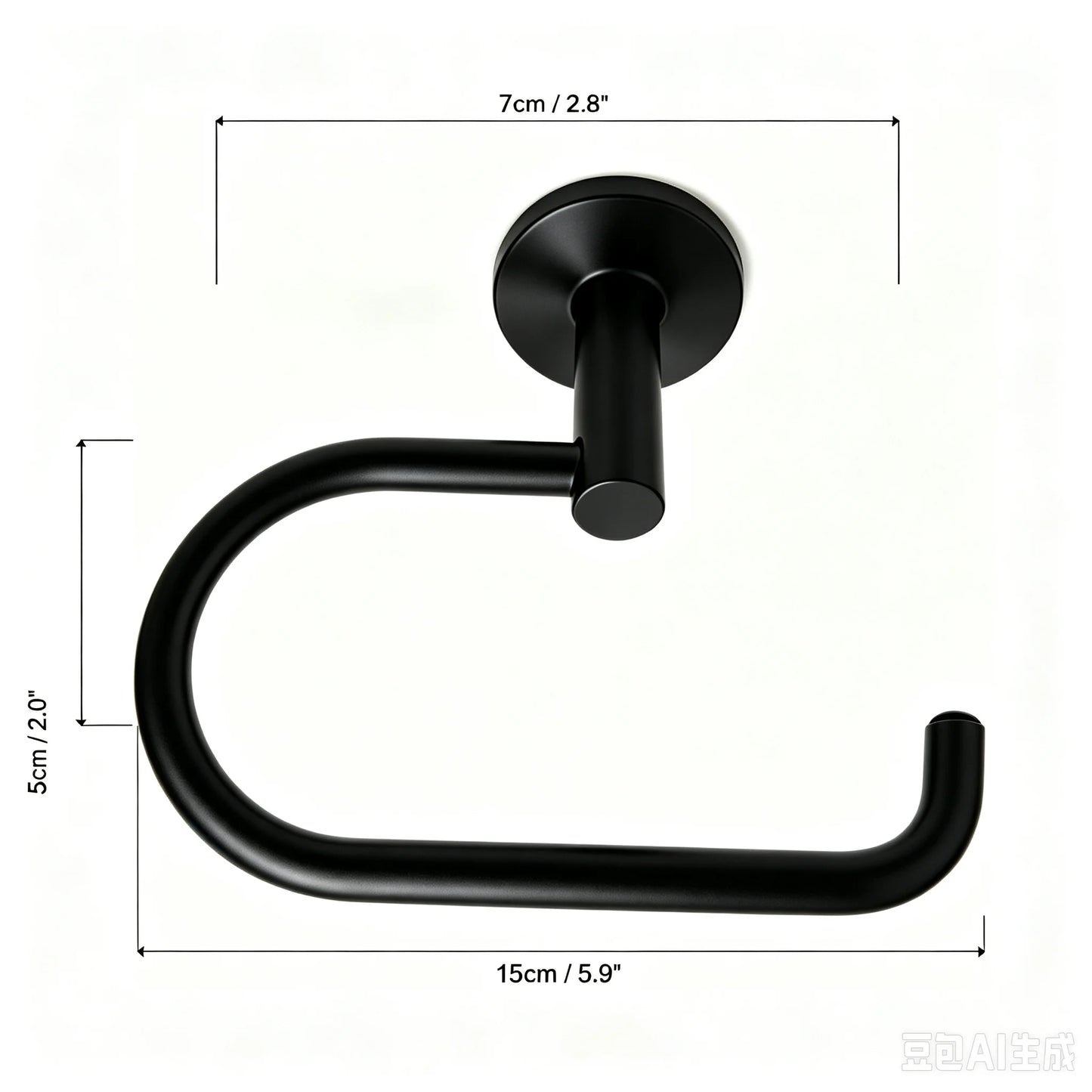 Toilet & Towel Holder - Black, Chrome, Gold