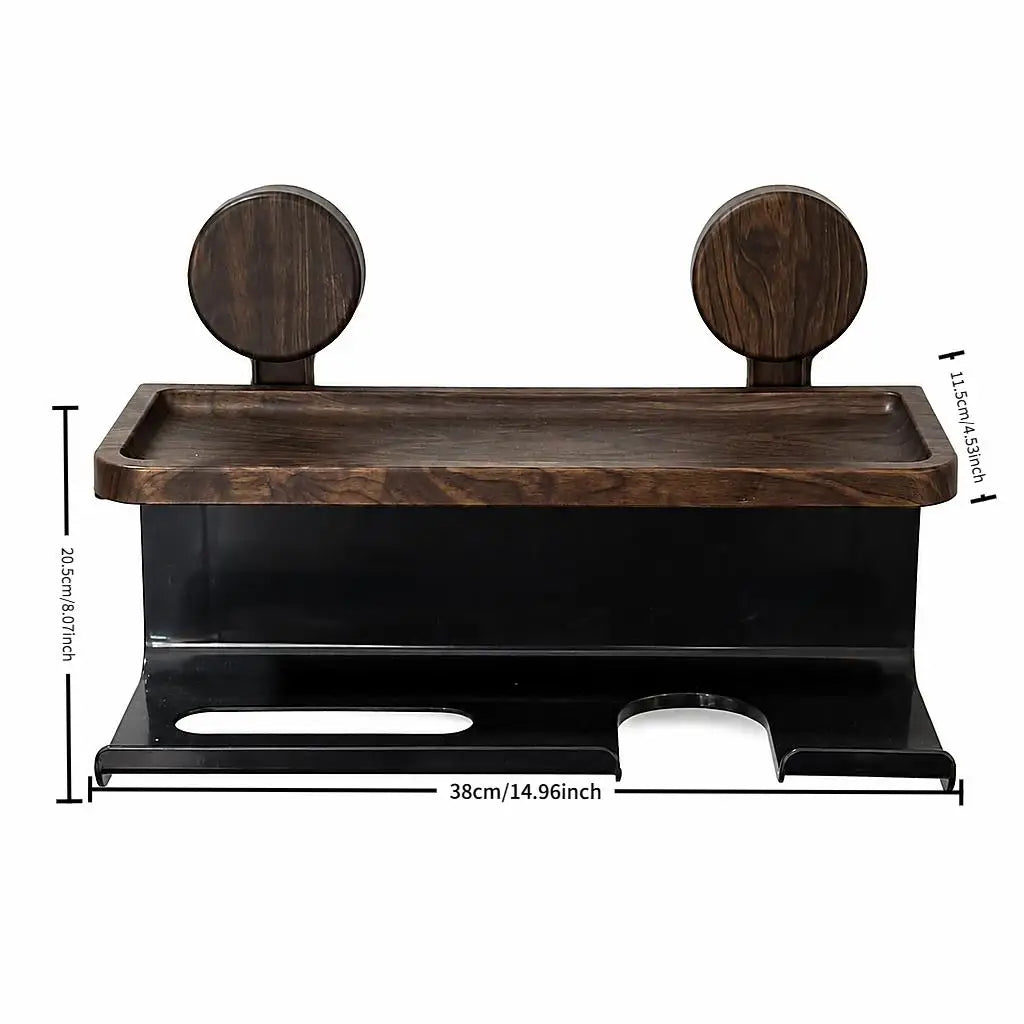 The 3-in-1 Toilet Paper & Accessory Holder — White & Matte Black