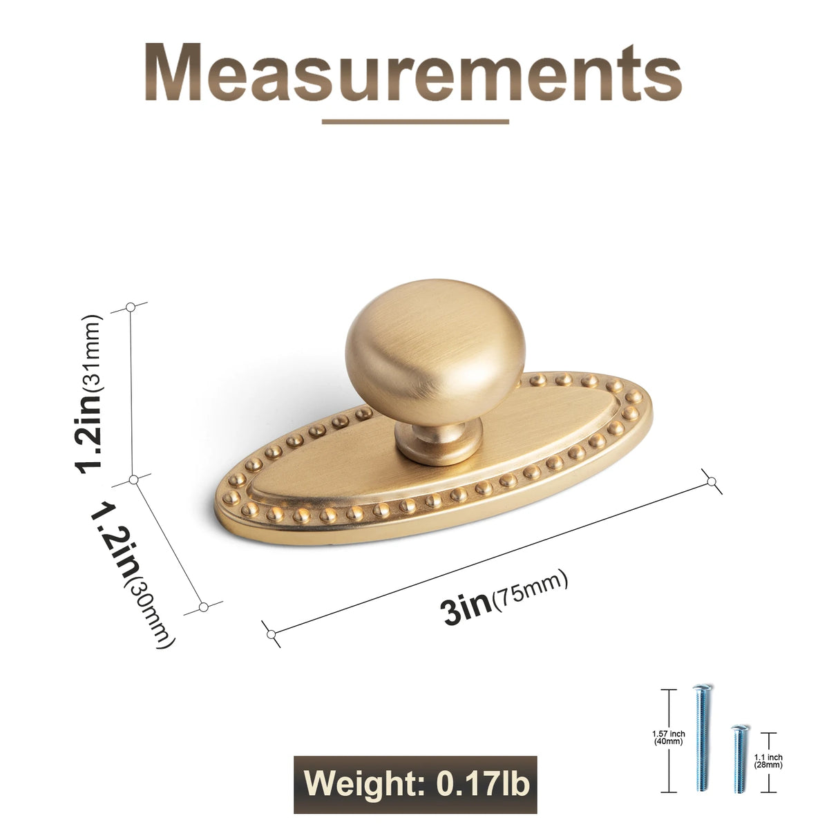 The Éclat Cabinet Knob — Satin Nickel & Brushed Brass