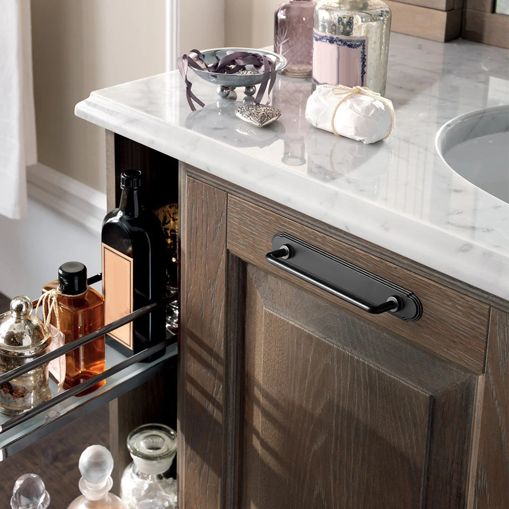 The Orbit Rim Backplate Cabinet Bar Pull (Set of 2) — Oil-Rubbed Bronze, Matte Black & Brushed Brass