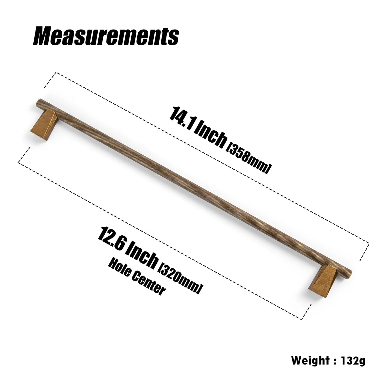 The Heritage Cabinet Bar Pull (5") — Brushed Brass