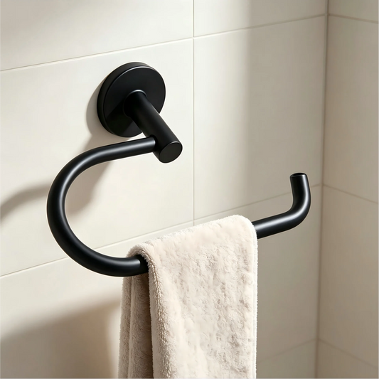 Toilet & Towel Holder - Black, Chrome, Gold