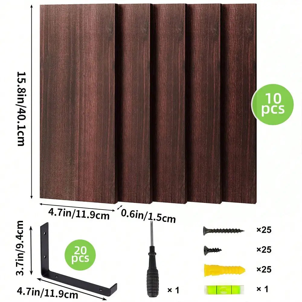 The Rustic Floating Wall Shelf, 4.7" — Natural Wood
