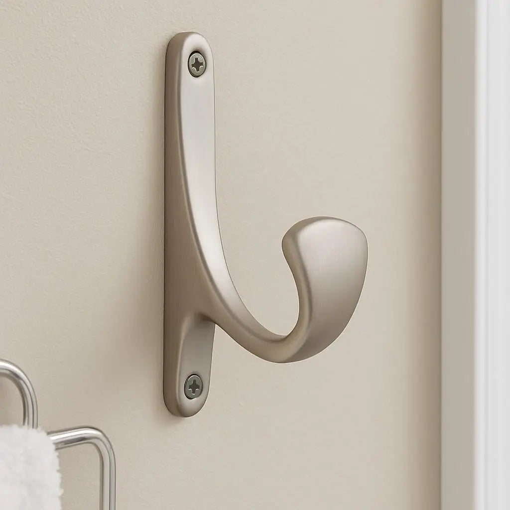The Single-Prong Robe Hook — Satin Nickel