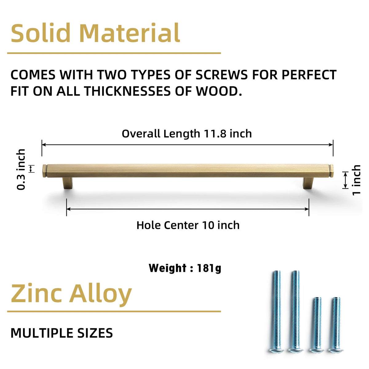 The Straight Drawer Bar Pull — Oil-Rubbed Bronze