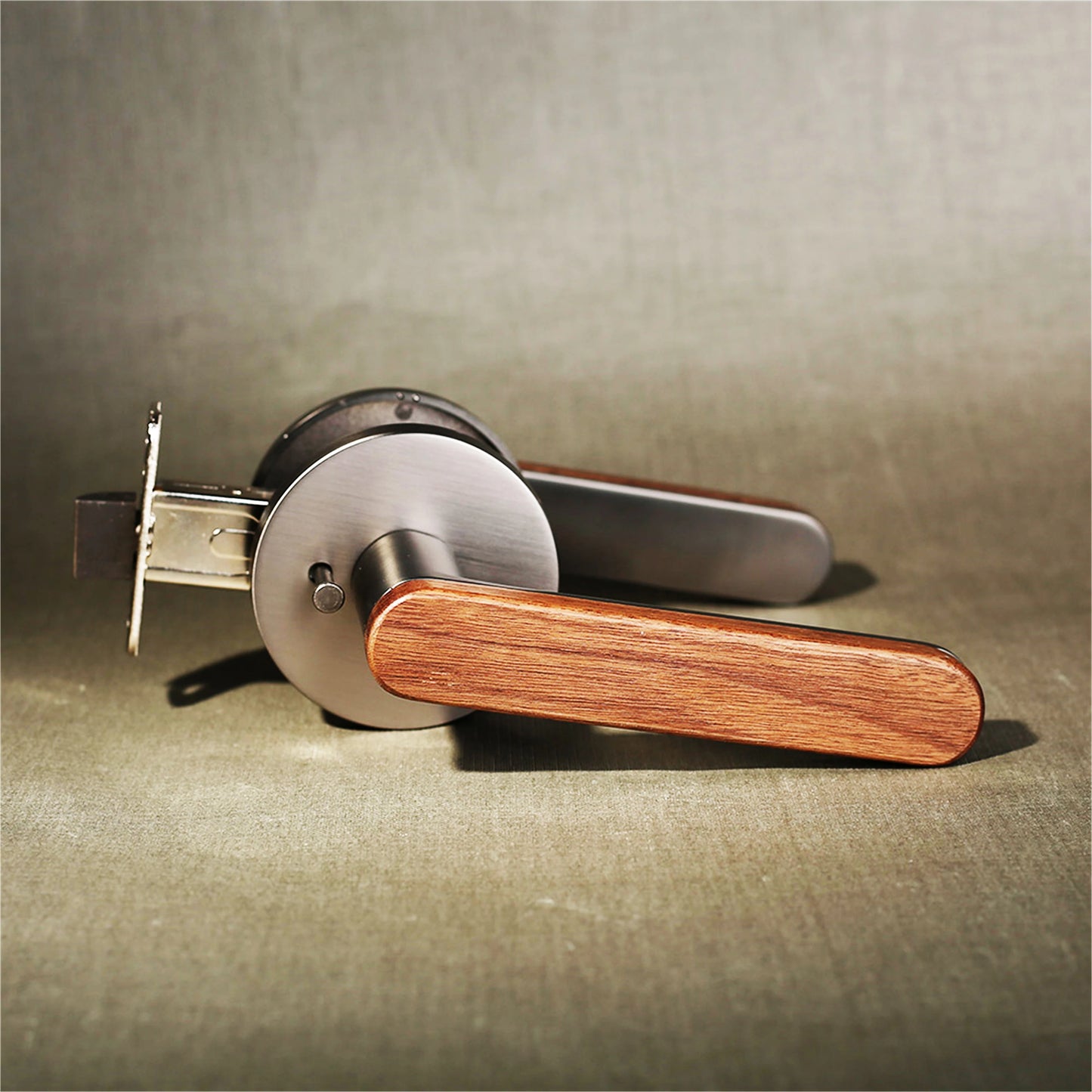 The Ridgeline Privacy Door Lever — Satin Nickel