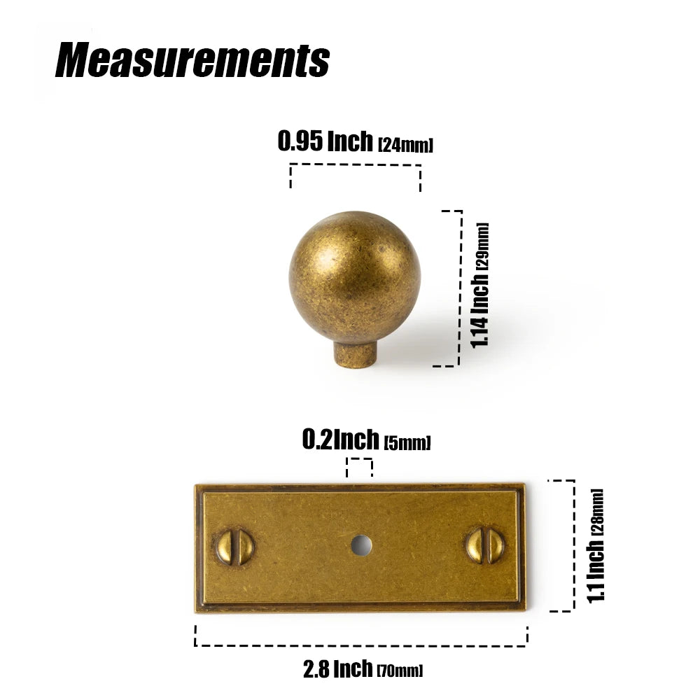 The Long Backplate Cabinet Pull (5") — Brushed Brass
