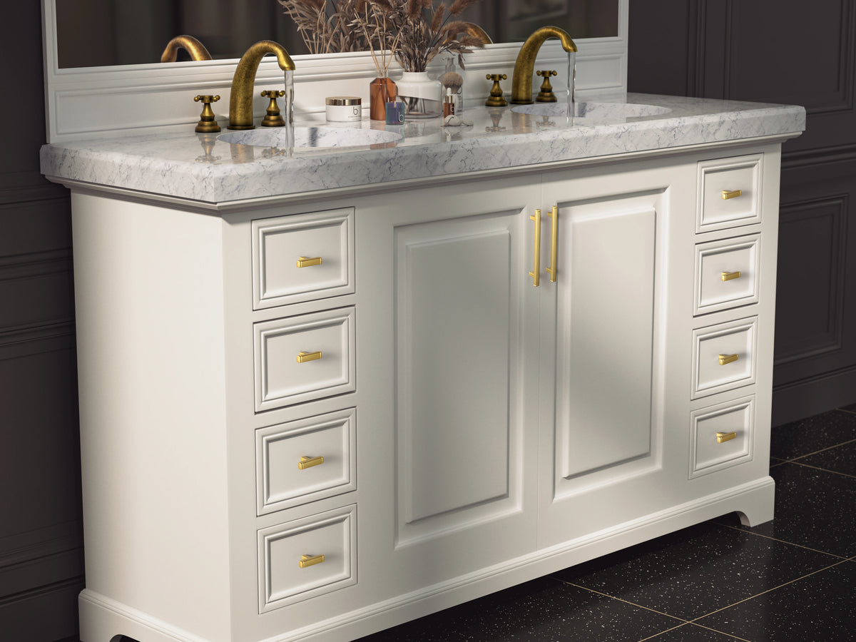 The Modern Multi-Size Cabinet Bar Pull (6-Pack) — Brushed Brass