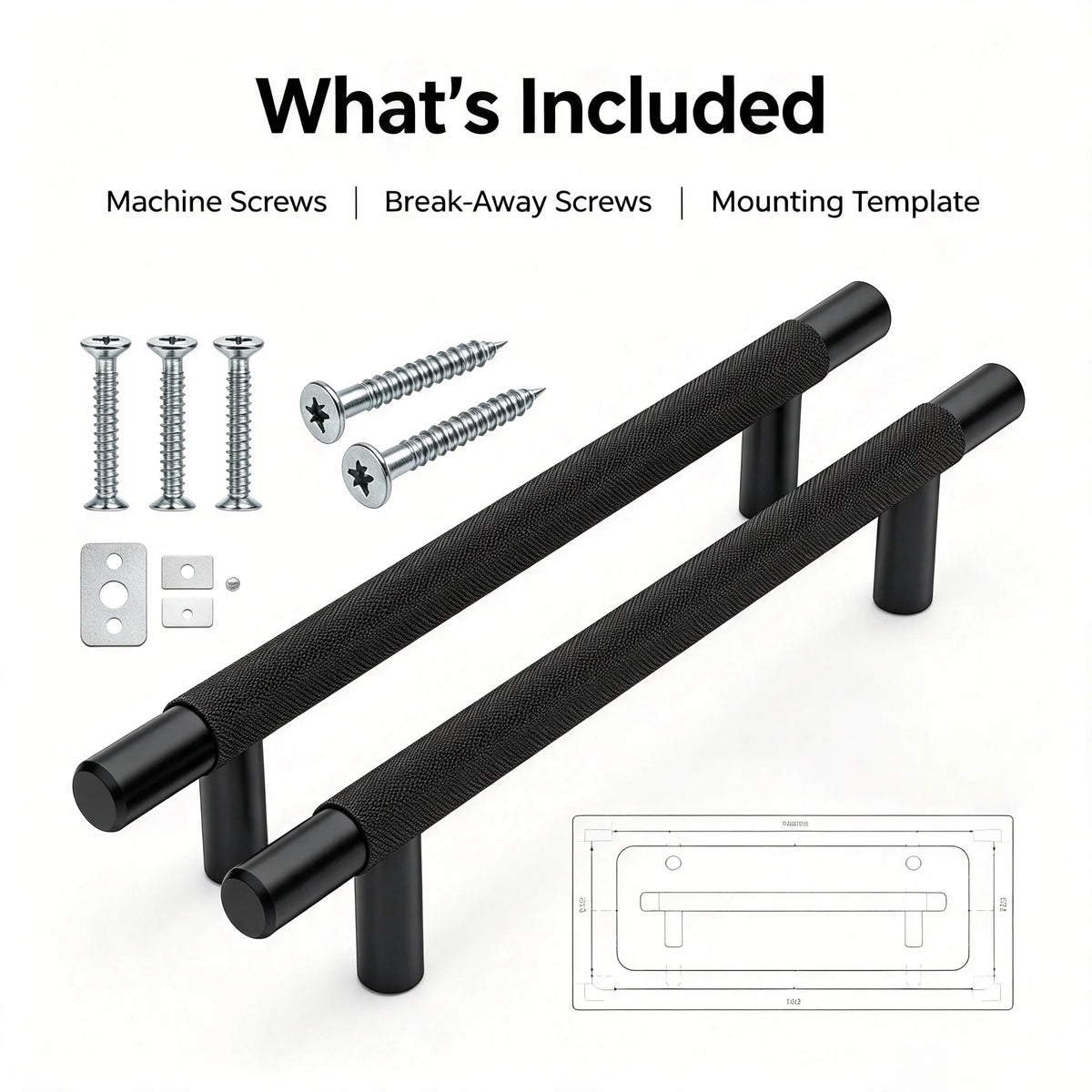The Studio American Cabinet Bar Pull (10-Pack) — Matte Black
