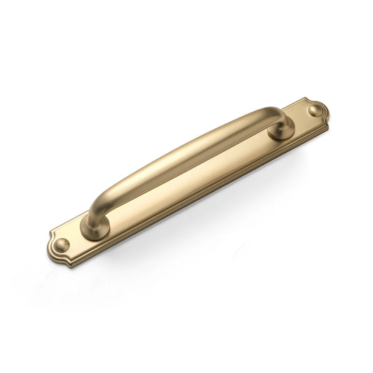 The Spacer Backplate Cabinet Bar Pull (Set of 2) — Brushed Brass