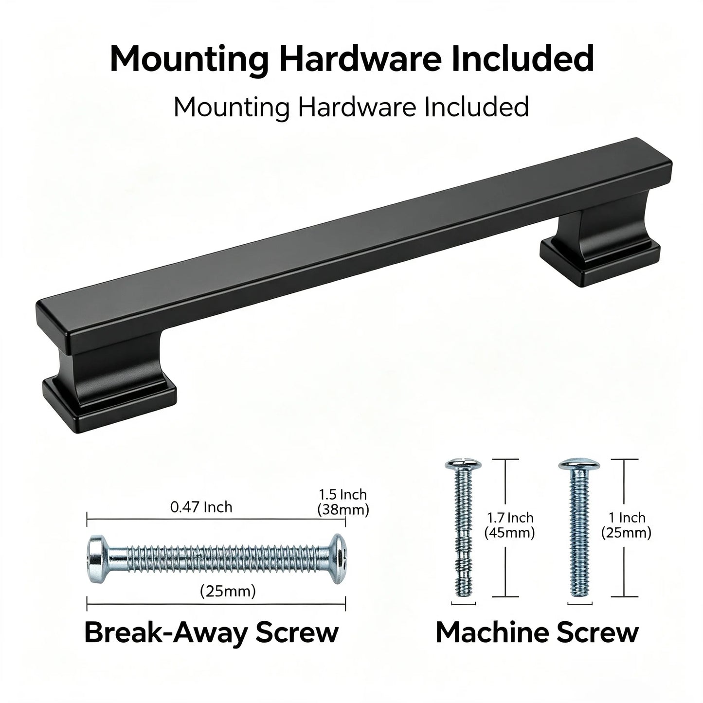 The Studio Contemporary Cabinet Bar Pull (10-Pack) — Matte Black