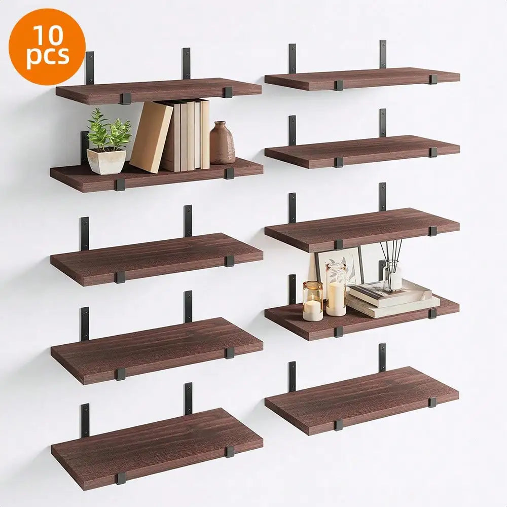 The Rustic Floating Wall Shelf, 4.7" — Natural Wood