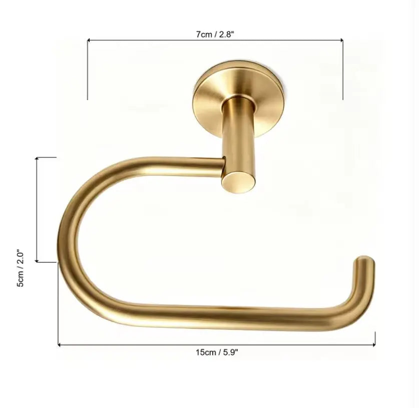 Toilet & Towel Holder - Black, Chrome, Gold