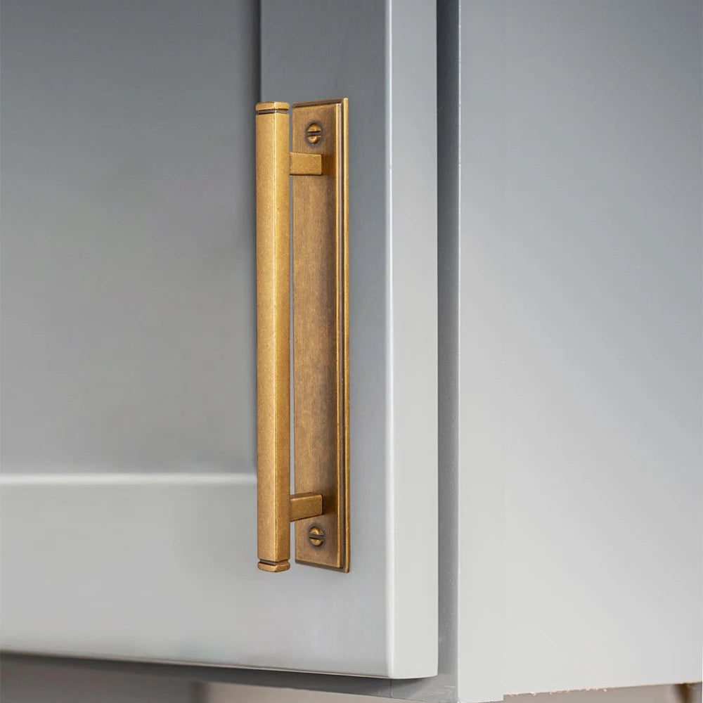 The Backplate Bar Pull (Set of 2) — Brushed Brass