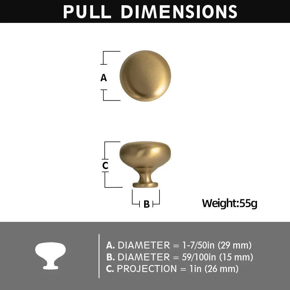 The Éclat Cabinet Knob — Satin Nickel & Brushed Brass