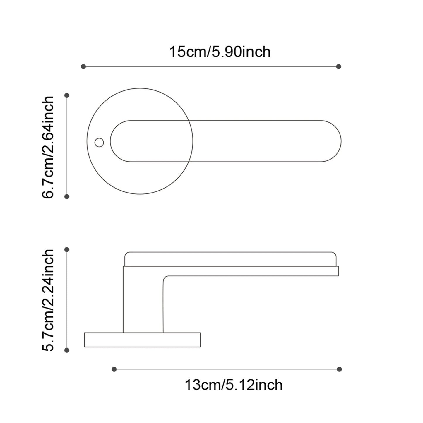 The Ridgeline Privacy Door Lever — Satin Nickel
