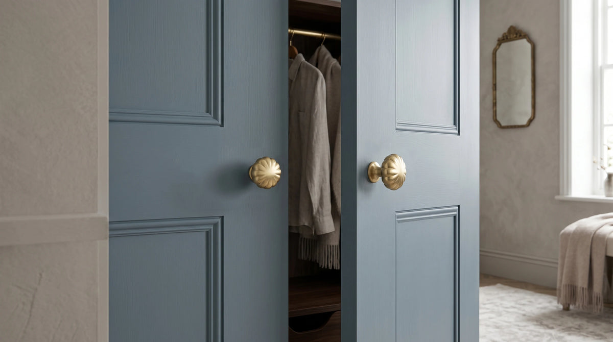 The Vintage Round Cabinet Knob (6-Pack) — Brushed Brass