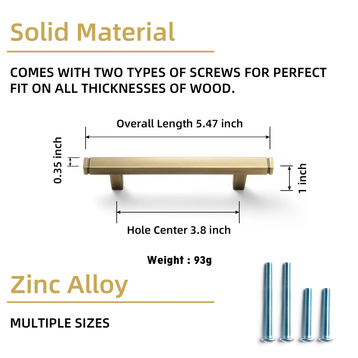 The Straight Drawer Bar Pull — Oil-Rubbed Bronze
