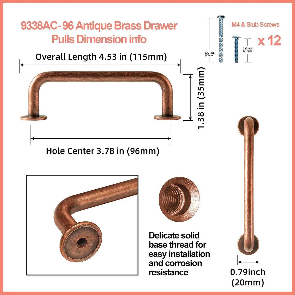 The Heritage Drawer Bar Pull — Satin Nickel