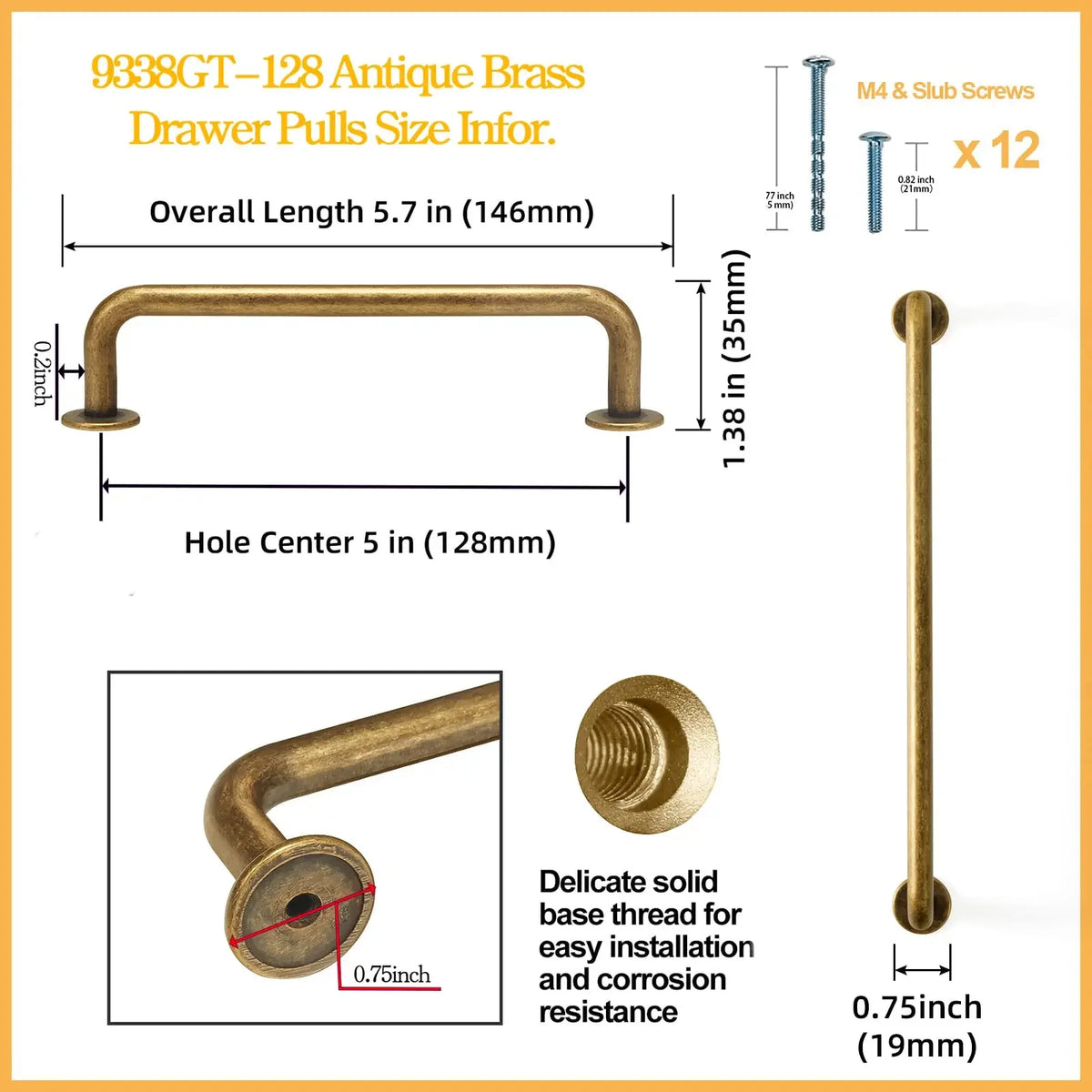 The Heritage Drawer Bar Pull — Satin Nickel