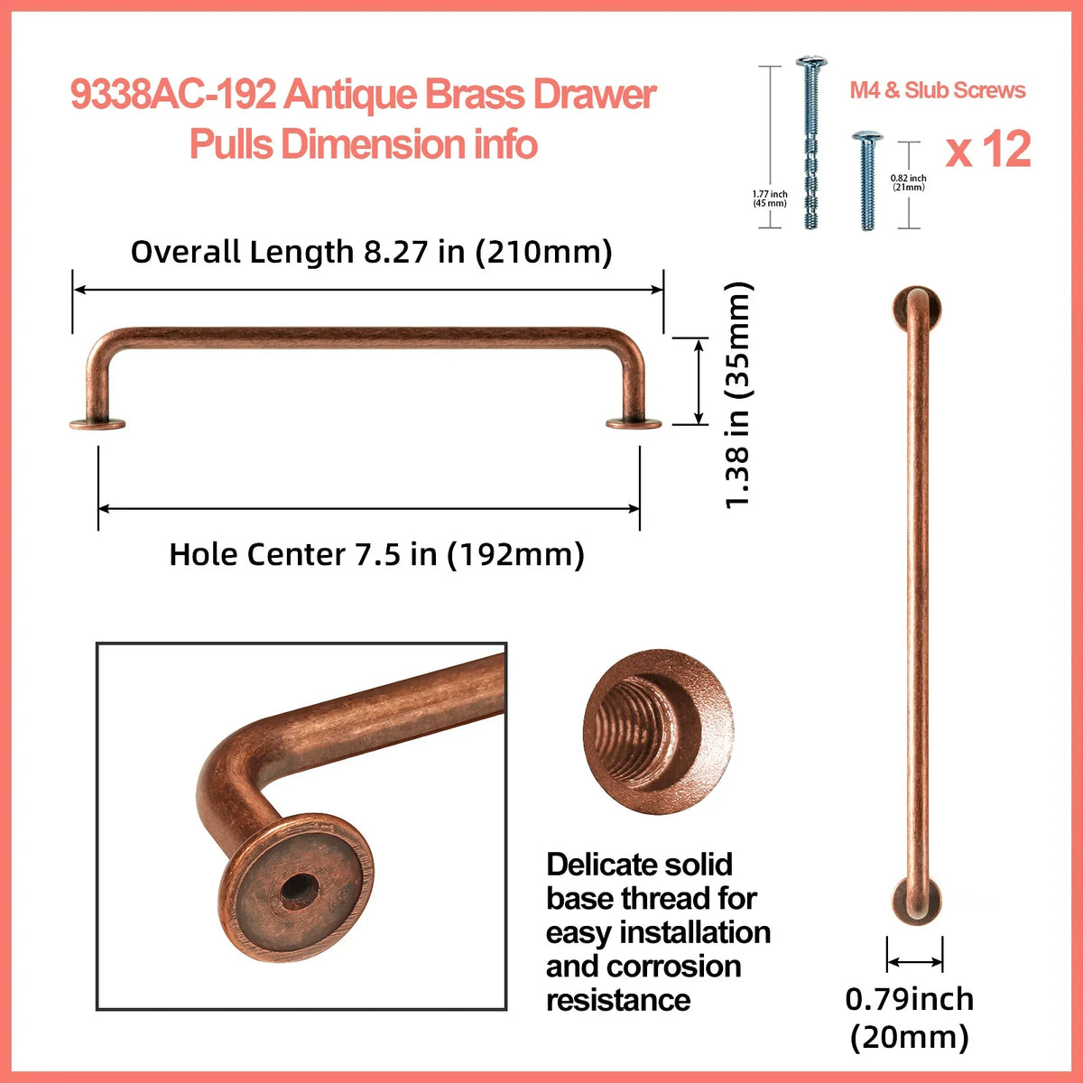 The Heritage Drawer Bar Pull — Satin Nickel
