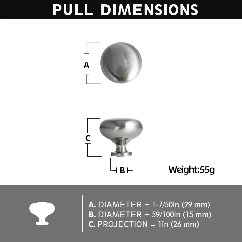 The Éclat Cabinet Knob — Satin Nickel & Brushed Brass