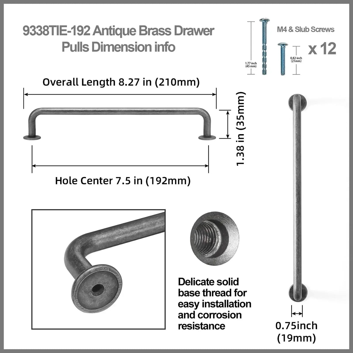 The Heritage Drawer Bar Pull — Satin Nickel