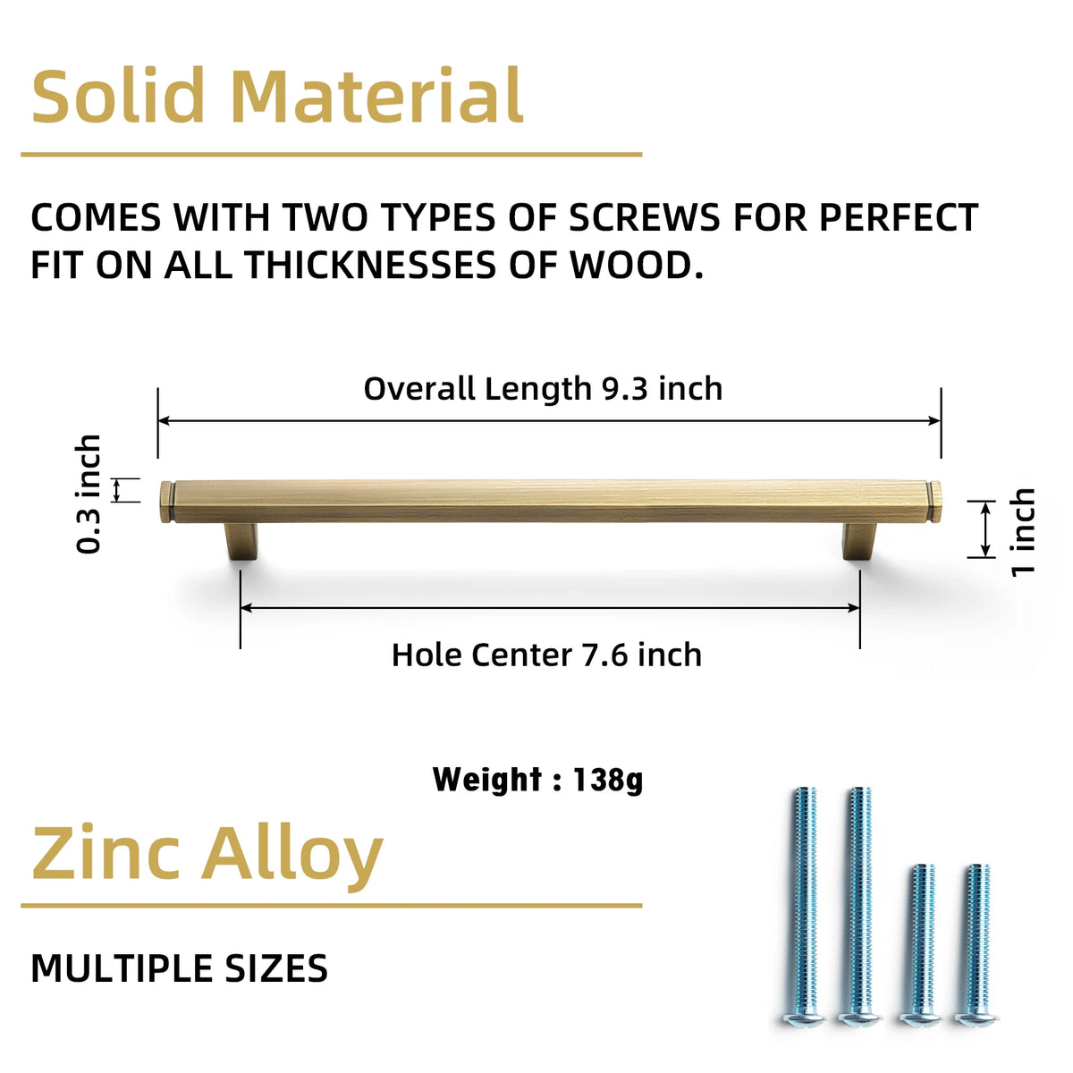The Straight Drawer Bar Pull — Oil-Rubbed Bronze