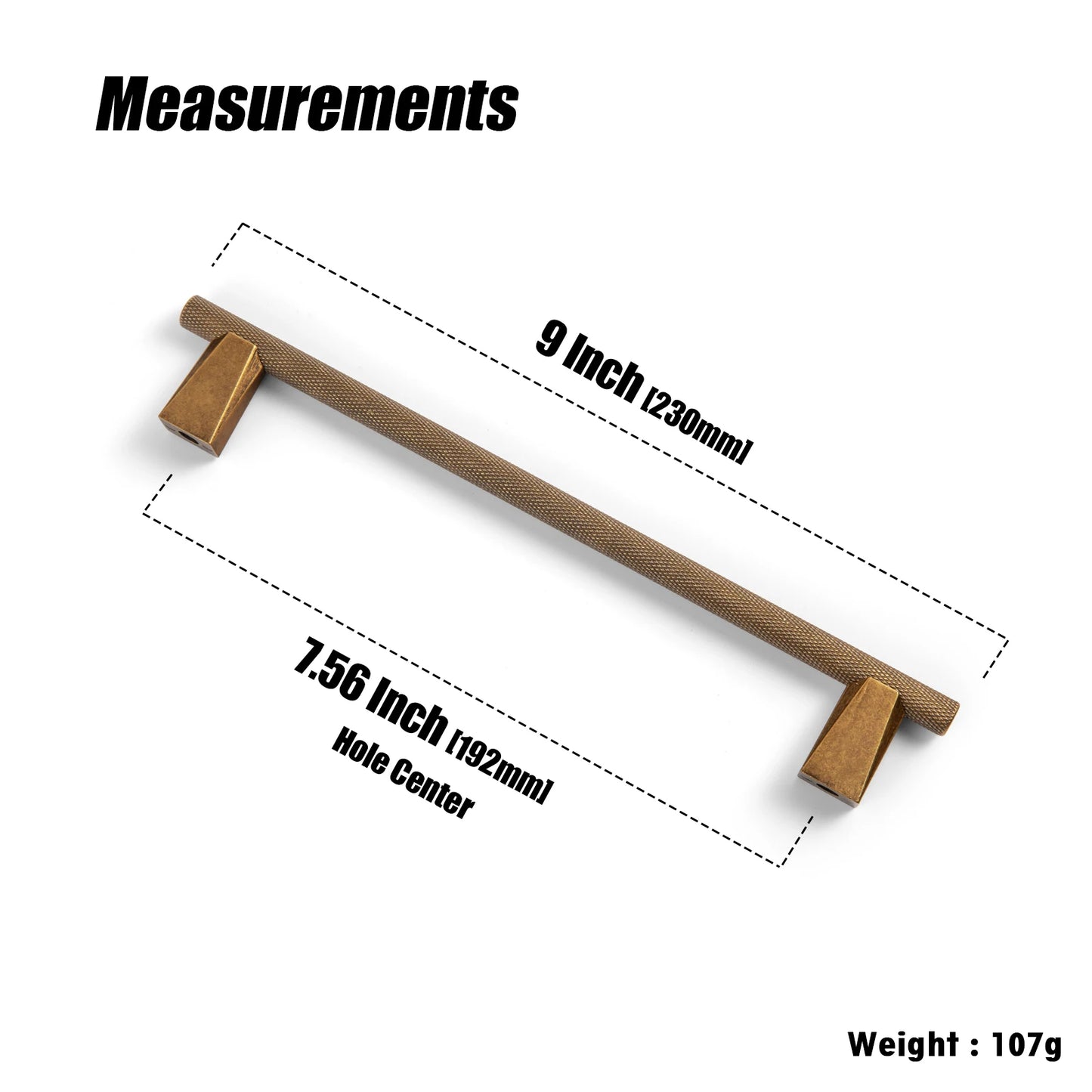 The Heritage Cabinet Bar Pull (5") — Brushed Brass