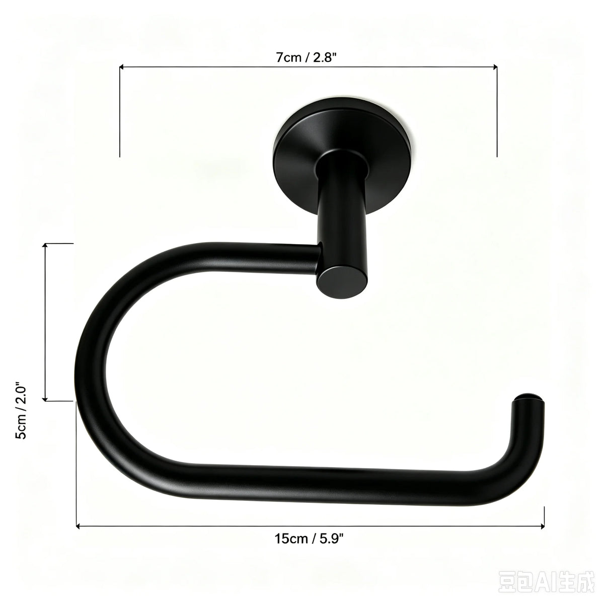 Toilet & Towel Holder - Black, Chrome, Gold