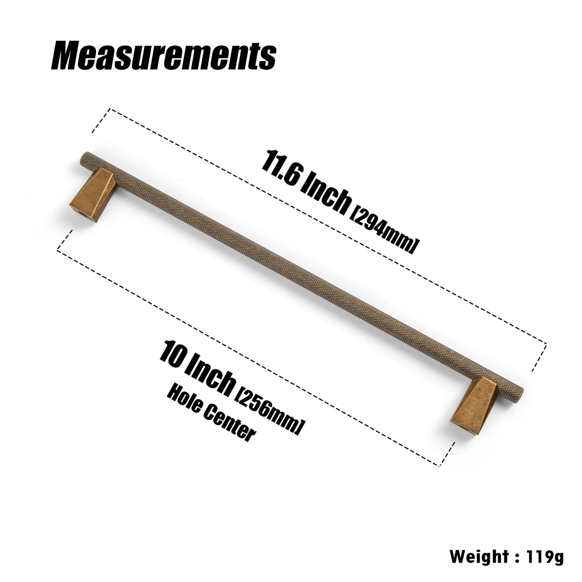 The Heritage Cabinet Bar Pull (5") — Brushed Brass