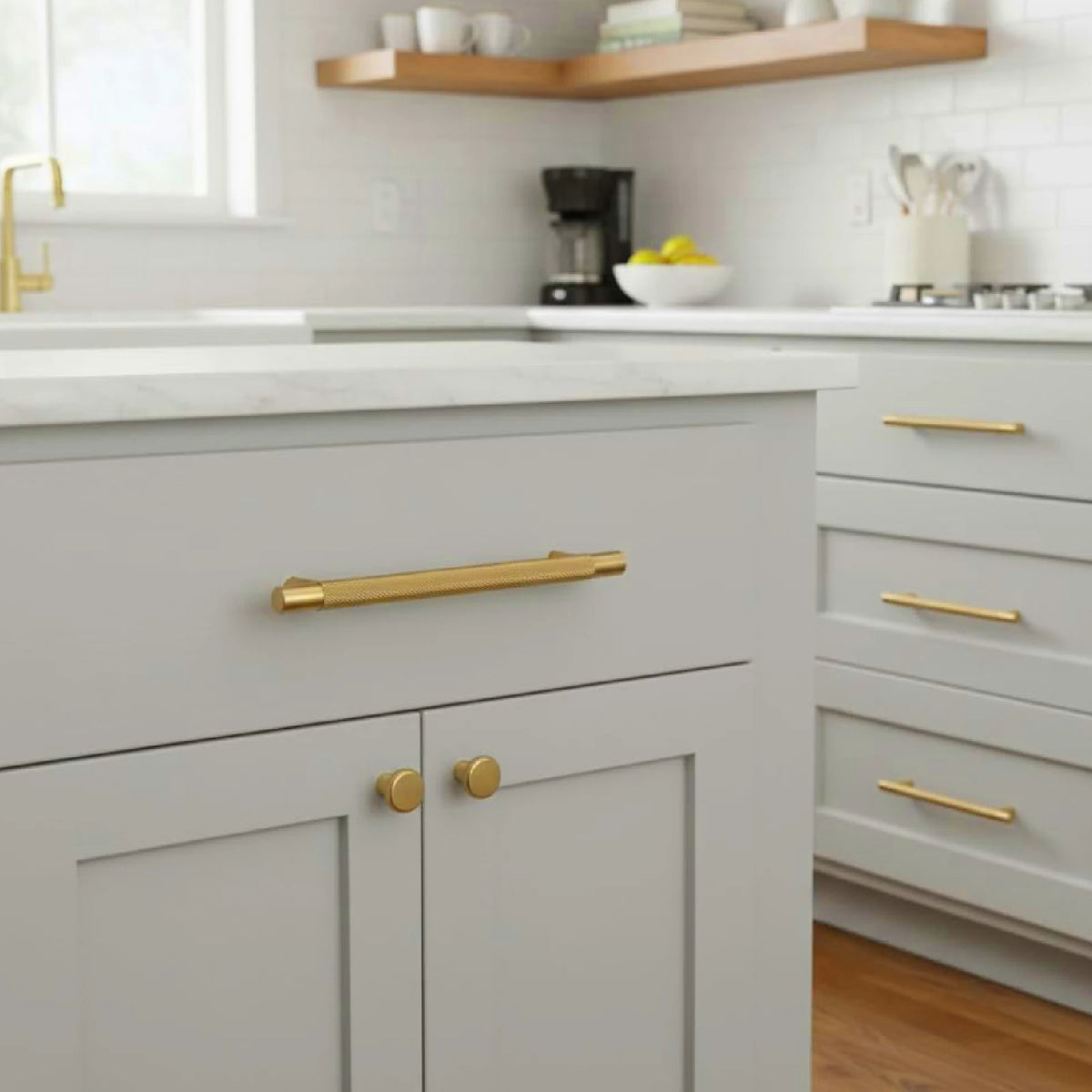 The Studio Bronze Cabinet Bar Pull (10-Pack) — Brushed Brass