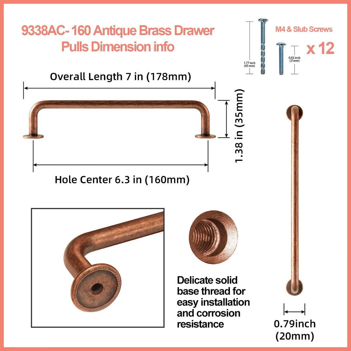 The Heritage Drawer Bar Pull — Satin Nickel