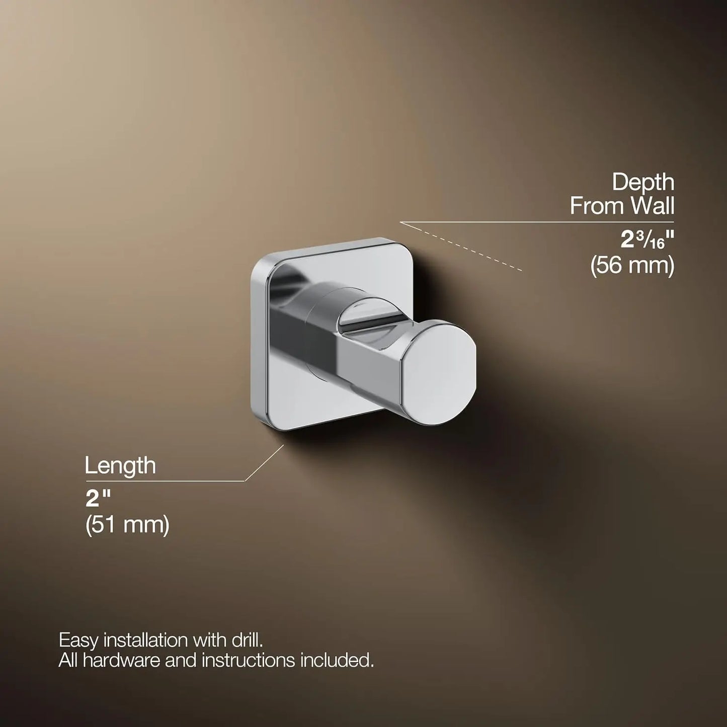 The Classic Robe Hook — Polished Chrome