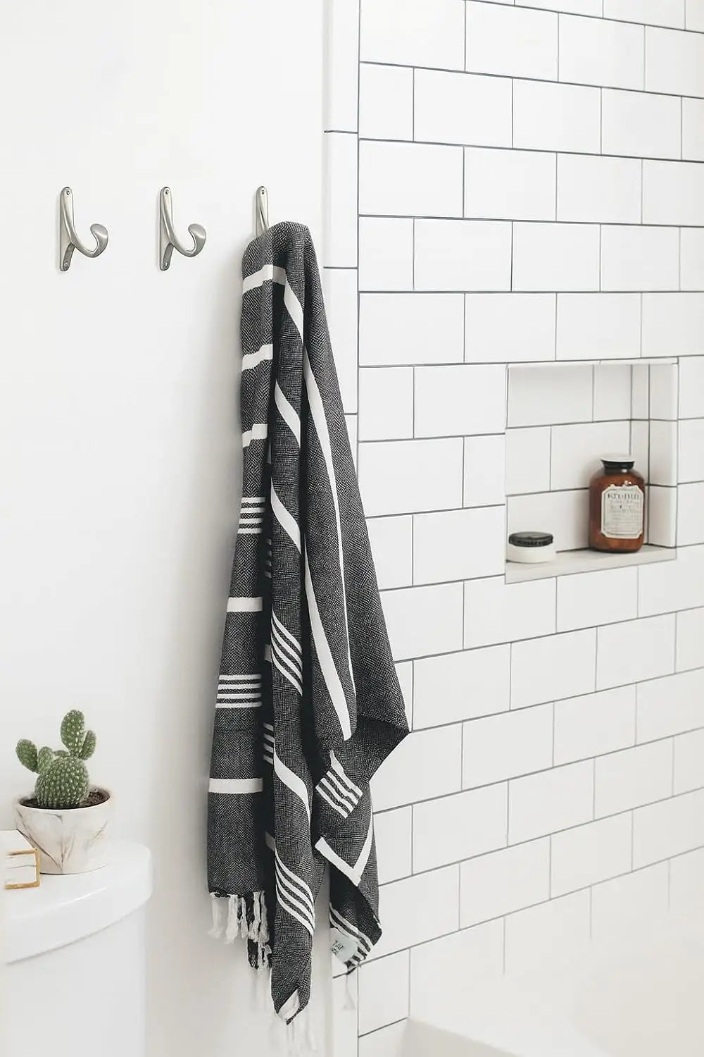 The Single-Prong Robe Hook — Satin Nickel