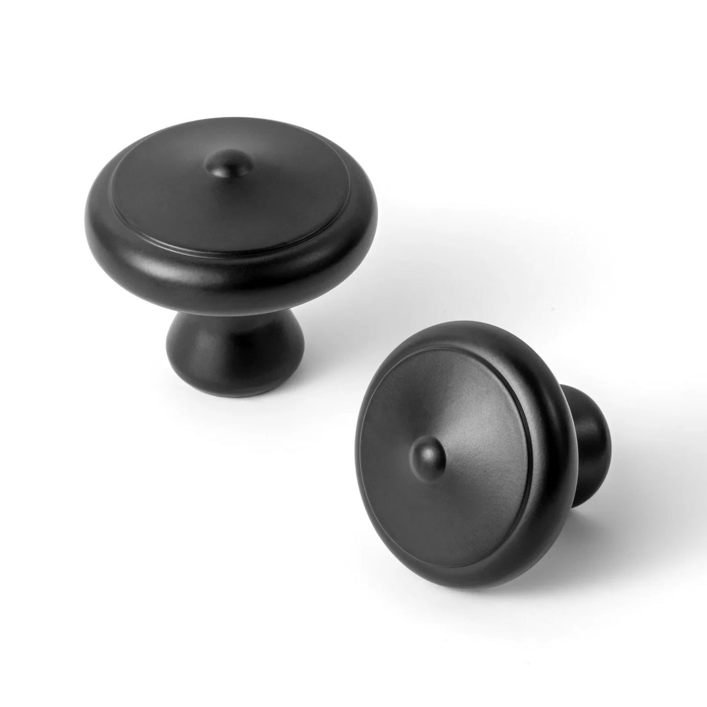 The Center-Button Cabinet Knob (6-Pack) — Brushed Brass