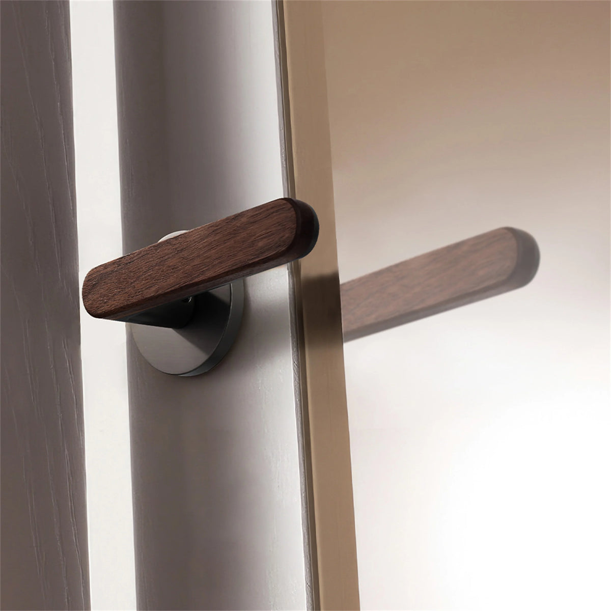 The Ridgeline Privacy Door Lever — Satin Nickel