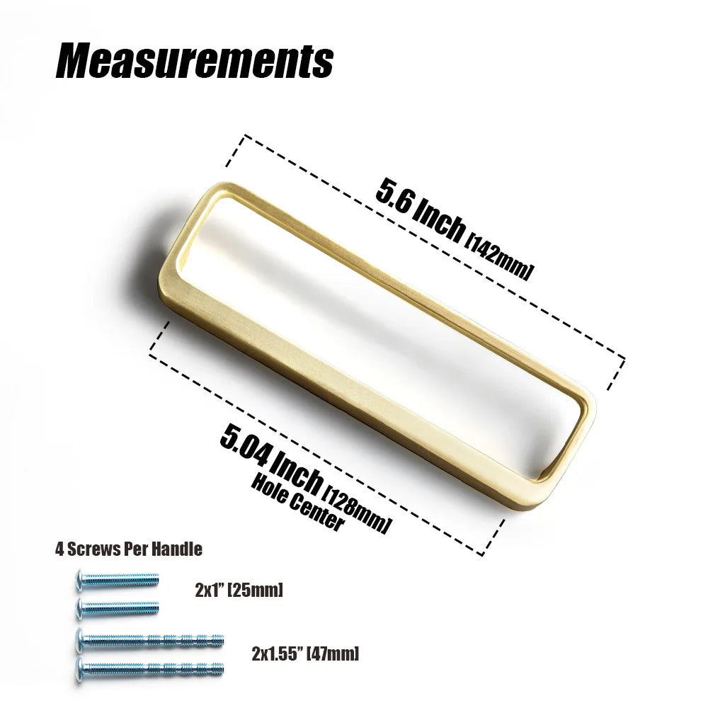 The Modern Cabinet Bar Pull (6-Pack) — Brushed Brass