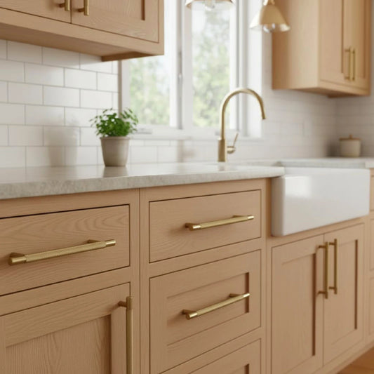 The Studio Bronze Cabinet Bar Pull (10-Pack) — Brushed Brass