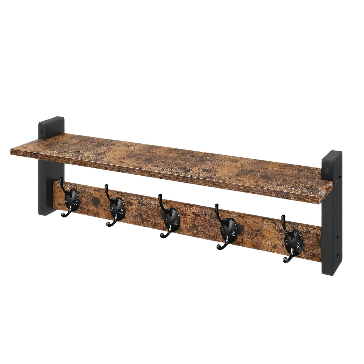 The Entryway Hook Rail (5-Hook) — Natural Wood
