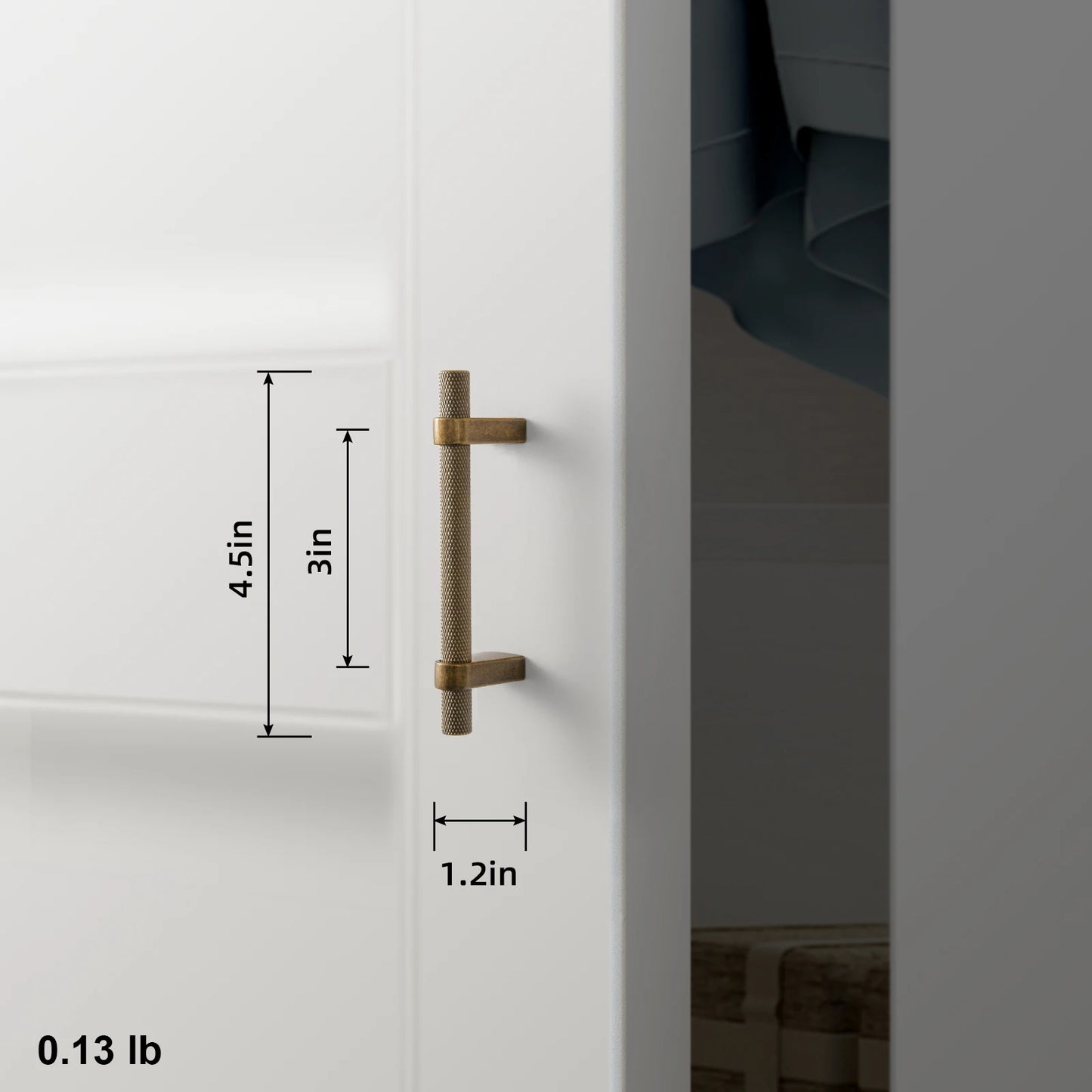 The Heritage Cabinet Bar Pull (5") — Brushed Brass