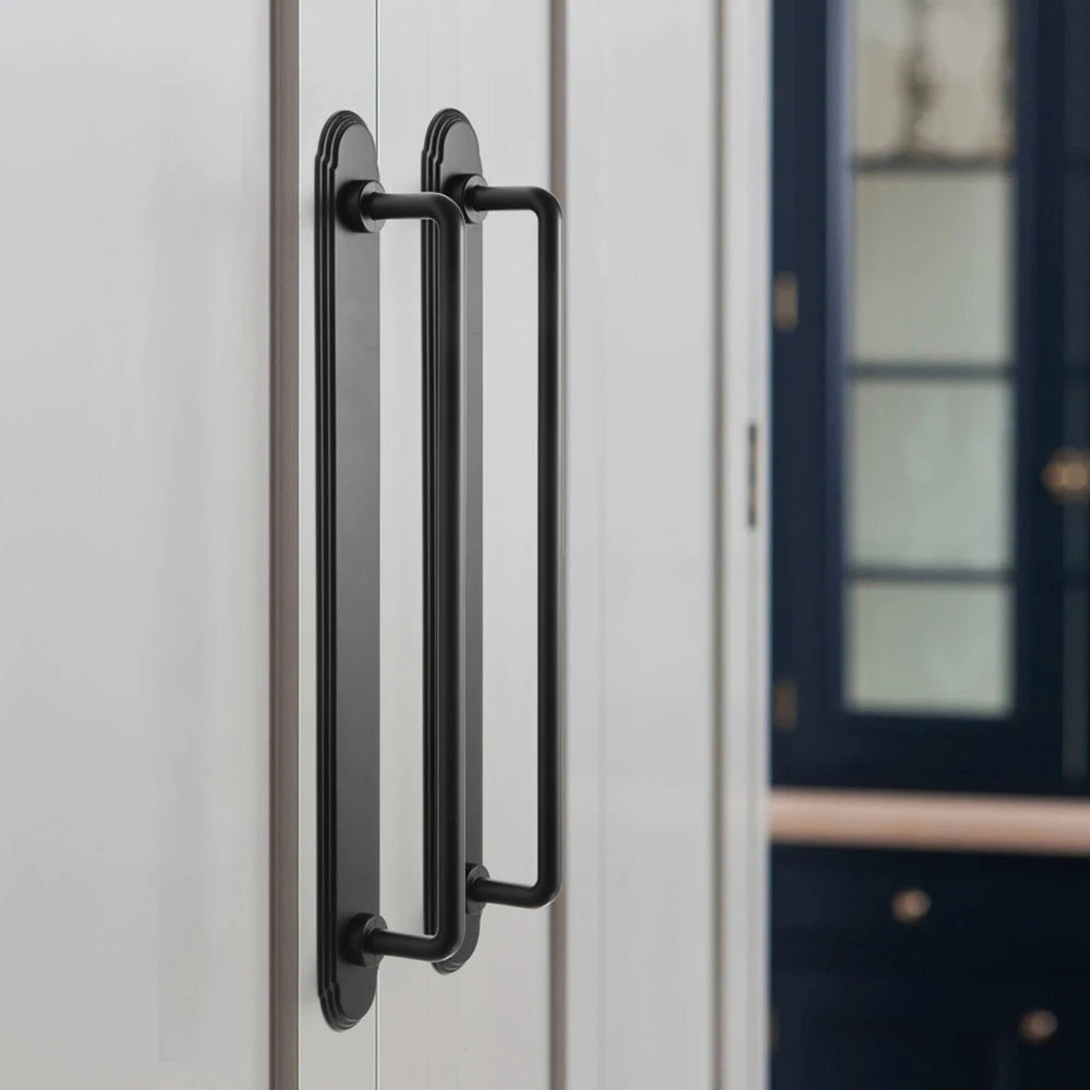 The Orbit Rim Backplate Cabinet Bar Pull (Set of 2) — Oil-Rubbed Bronze, Matte Black & Brushed Brass