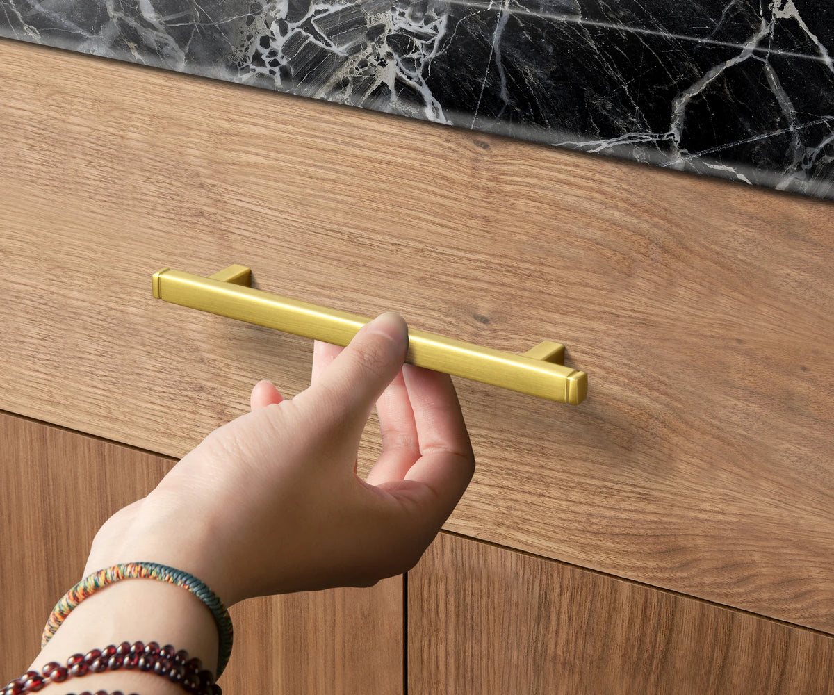 The Modern Multi-Size Cabinet Bar Pull (6-Pack) — Brushed Brass
