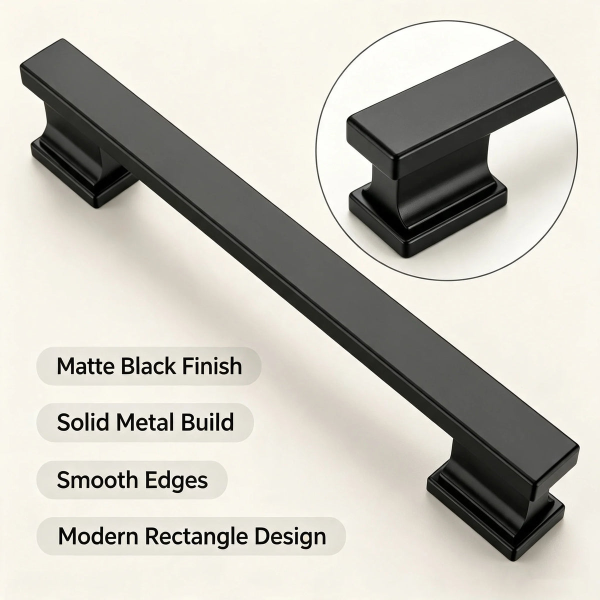 The Studio Contemporary Cabinet Bar Pull (10-Pack) — Matte Black