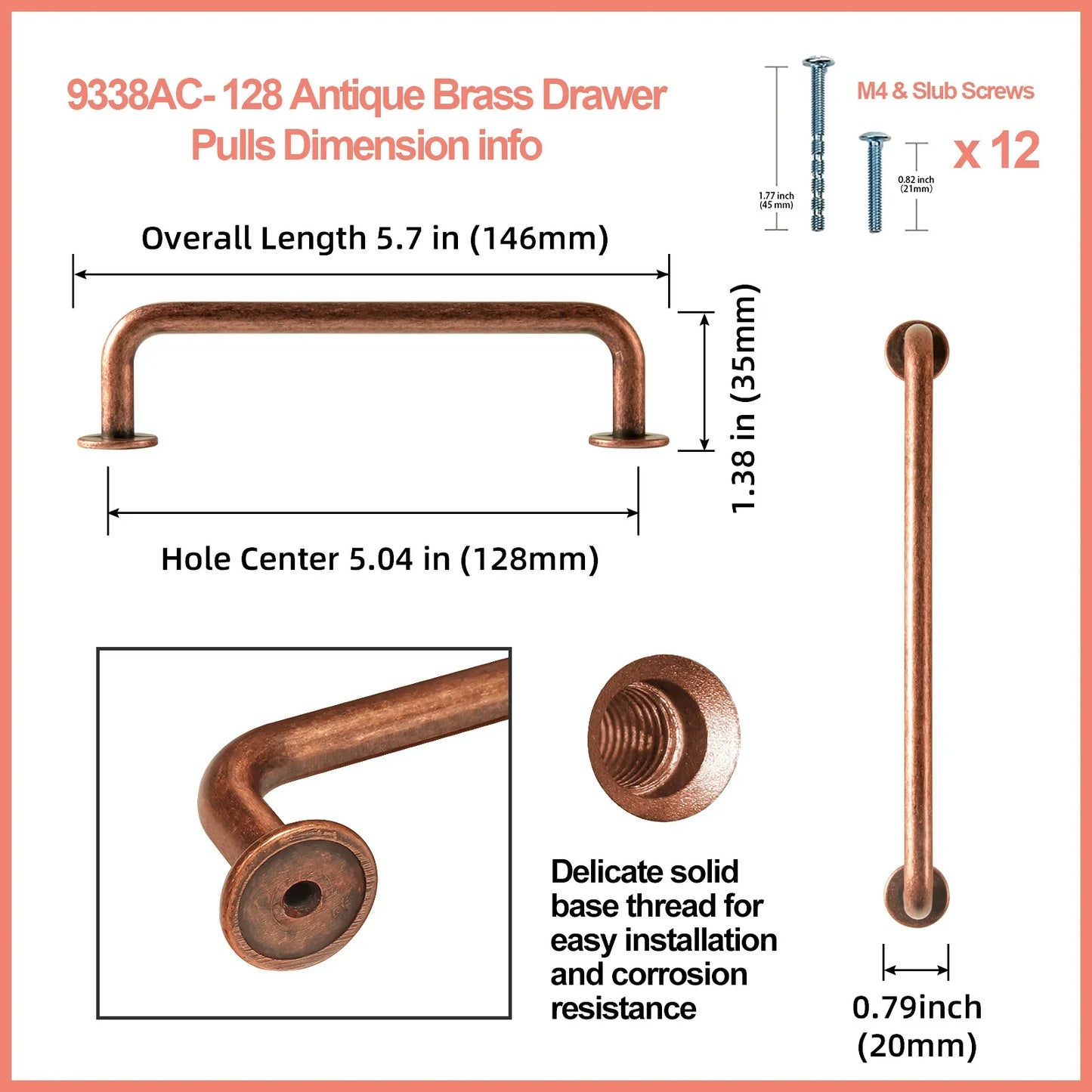 The Heritage Drawer Bar Pull — Satin Nickel