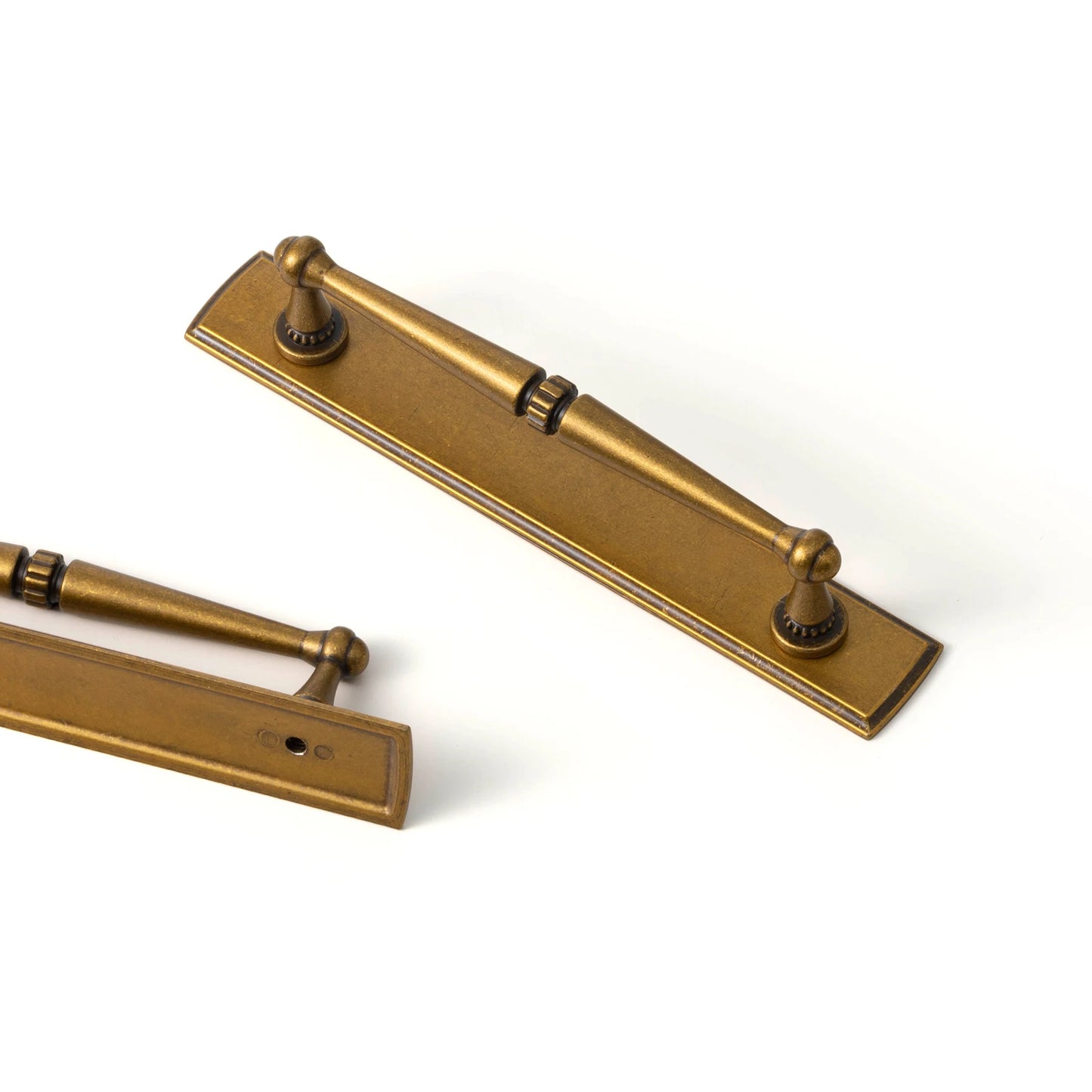 The Long Backplate Cabinet Pull (5") — Brushed Brass
