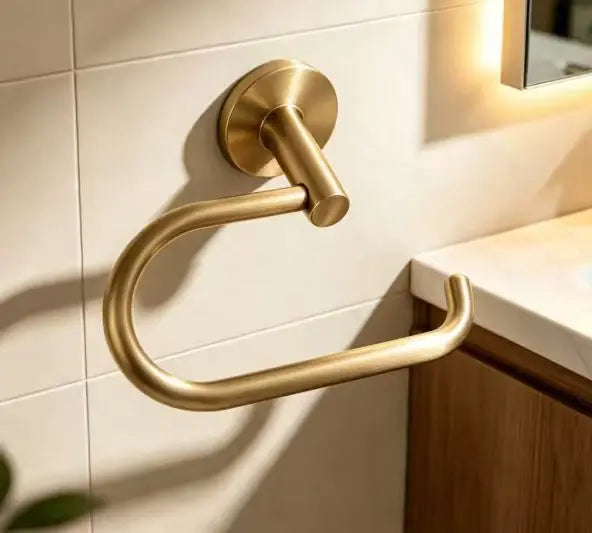 Toilet & Towel Holder - Black, Chrome, Gold