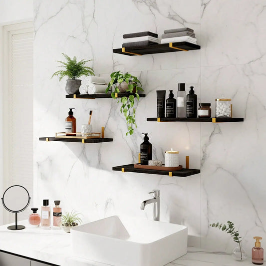 The Rustic Floating Wall Shelf, 4.7" — Natural Wood