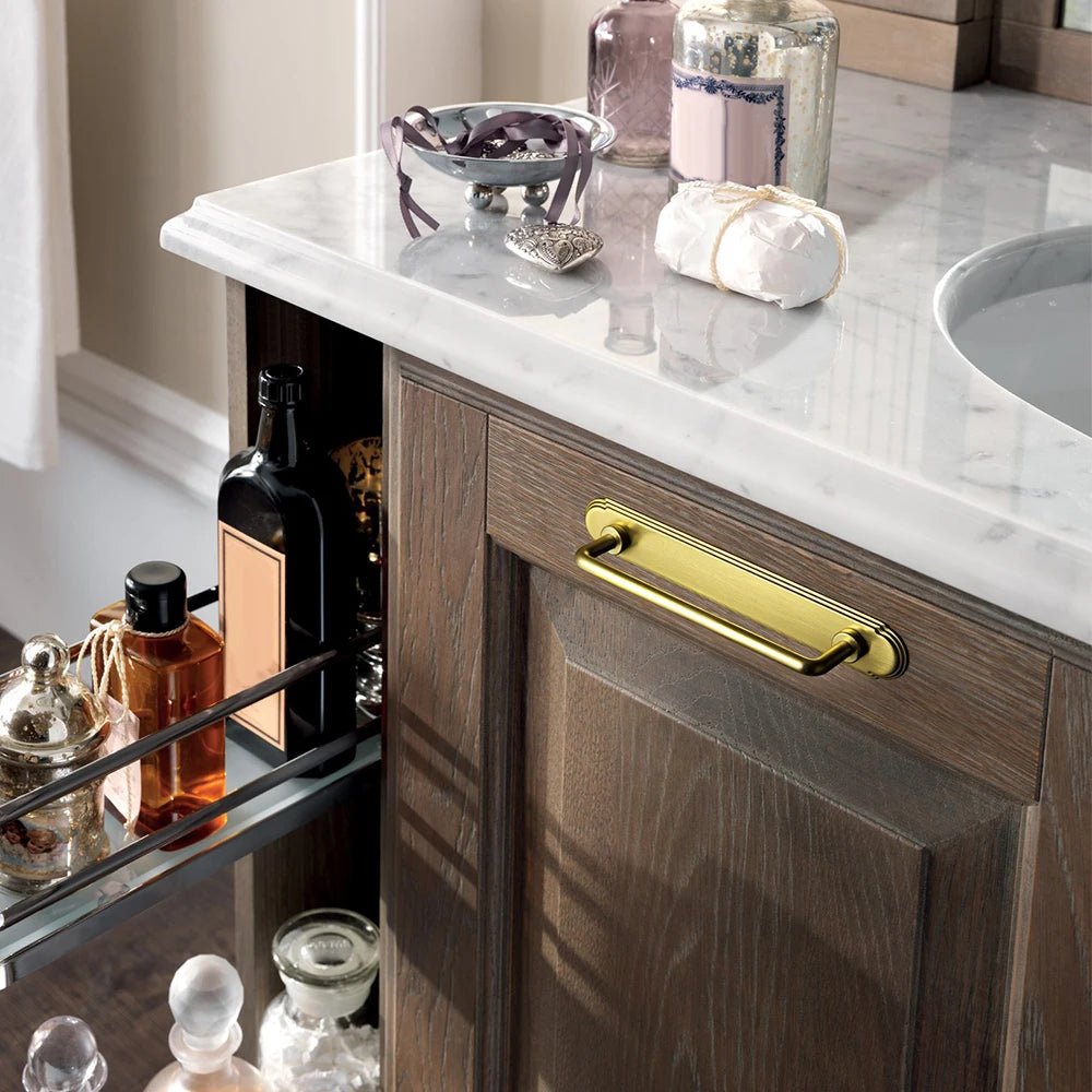 The Orbit Rim Backplate Cabinet Bar Pull (Set of 2) — Oil-Rubbed Bronze, Matte Black & Brushed Brass